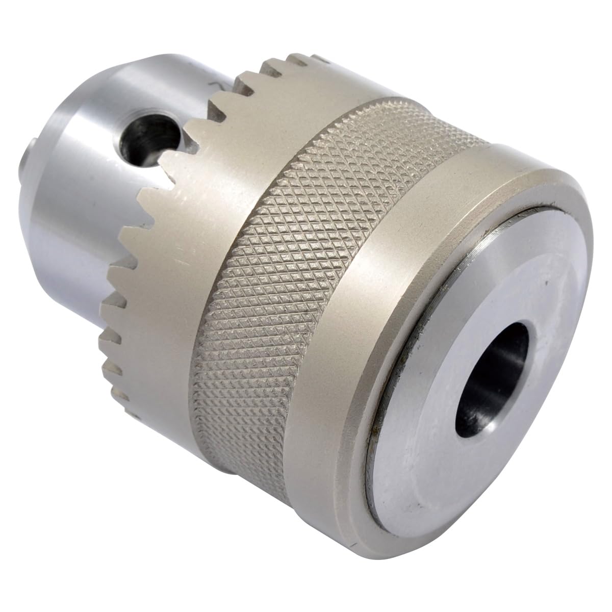 HHIP 3700-1106 1/8-5/8" JT33 Chrome-Plated Drill Chuck with Key, Accuracy 0.0059"