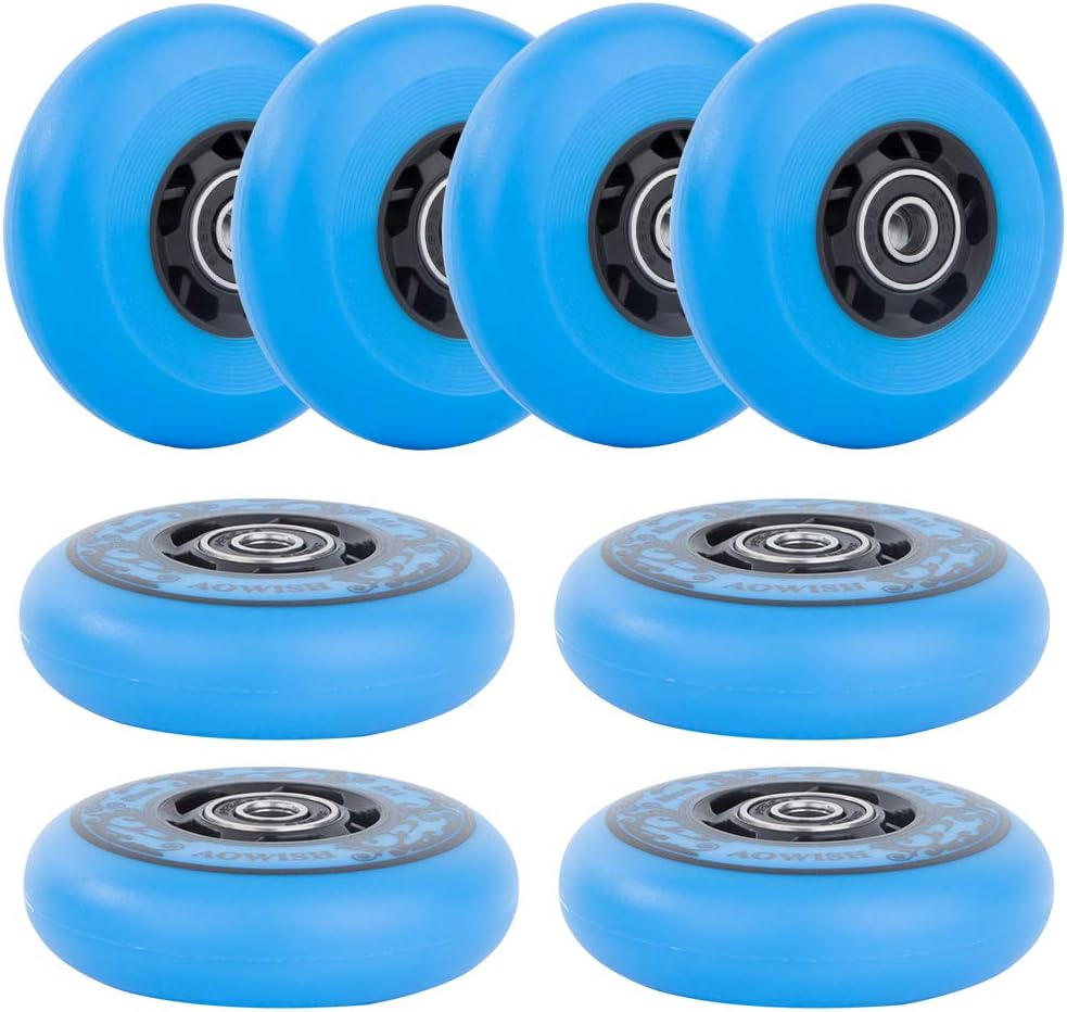 Inline Skate Wheels, Outdoor Asphalt Formula, 8-Pack