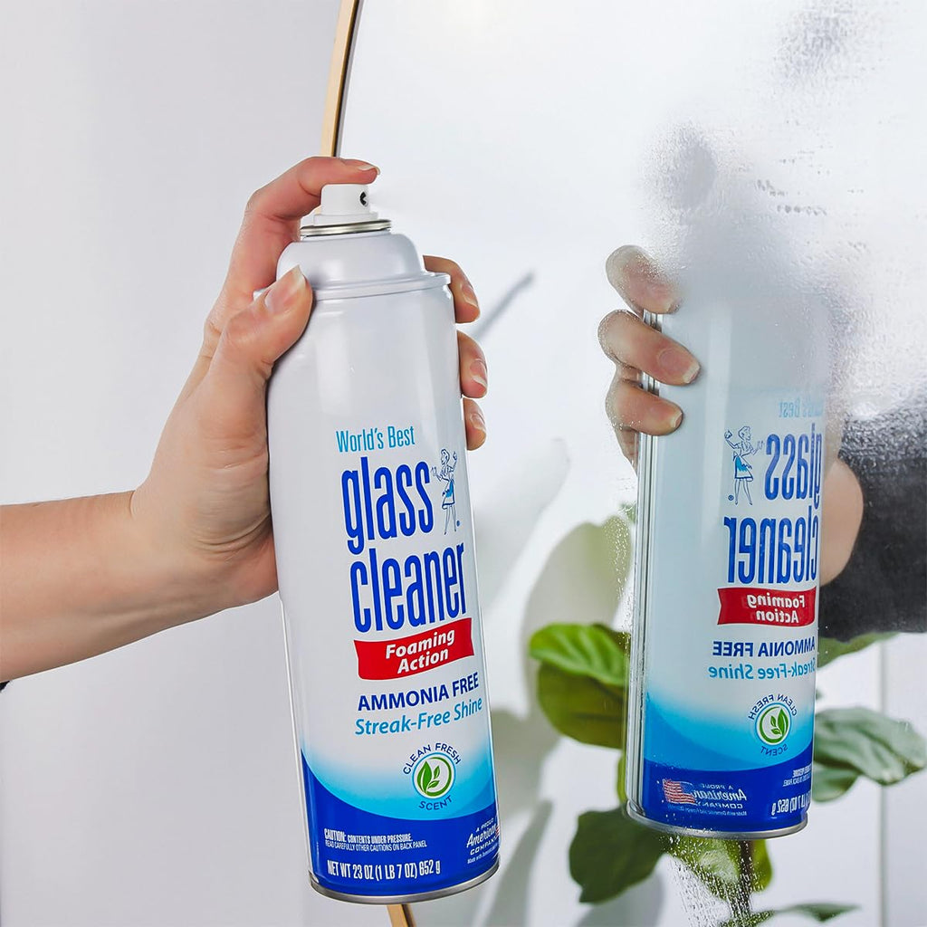 Foaming Glass Cleaner Spray, 4-Pack, 19 oz Each