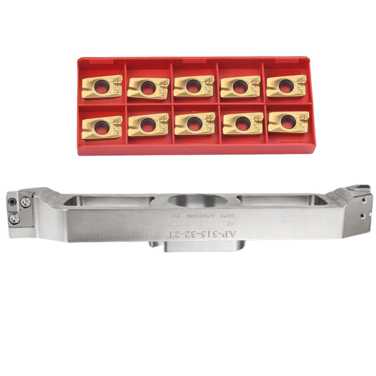 HeeHoo 90 Degree Dual-Insert Indexable CNC Fly Cutter, Adjustable Seats, Face Milling Cutter for Machining Steel Workpiece, for BT40 FMB32 Tool Holder (12" (315mm))