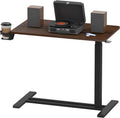 H7 32" Pneumatic Height-Adjustable Overbed Table with Wheels