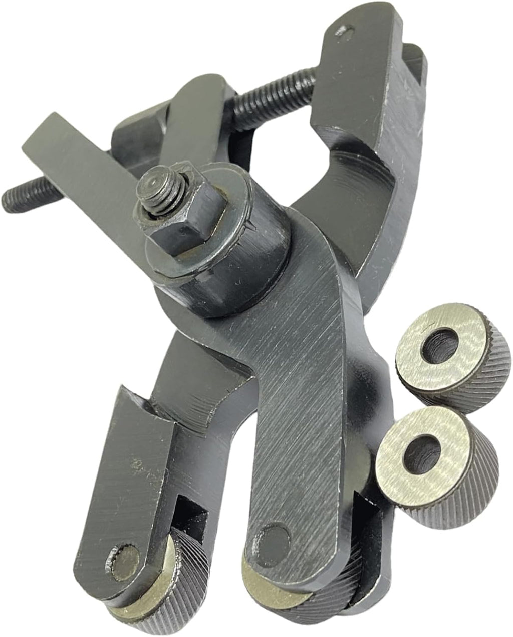 Shank 1/2" Quick Action Scissor Type Knurling Tool Holder Capacity 1/16-2.1/4" | Length: 6" With CARBON STEEL MEDIUM KNURLING WHEELS TOOLS 3/4" x 3/8" x 1/4 (Combo)