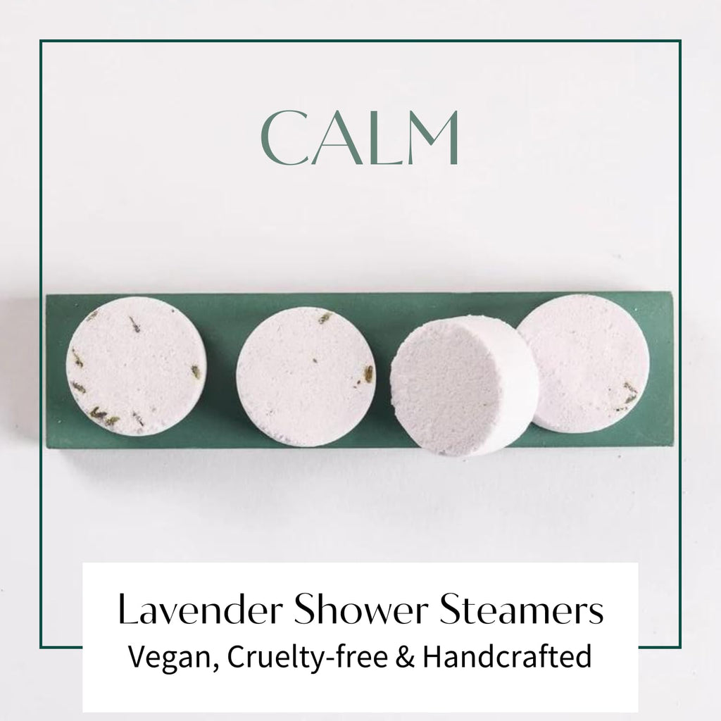 Lavender Shower Steamers Aromatherapy | Organic Shower Bombs with Essential Oils | Self Care Christmas Birthday & Spa