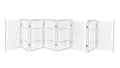 Freestanding Solid Wood Folding Pet & Dog Barrier Gate with Support Feet for Wide Indoor Openings, Hallways & Stairs