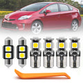 10Pcs White Interior LED Lights Bulb Kit for Toyo'ta Prius 2010-2015