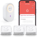 WiFi Water Leak Detector Kit, 2000ft Long Range, SMS App Email Alerts, 105dB Adjustable Alarm, Leak Severity