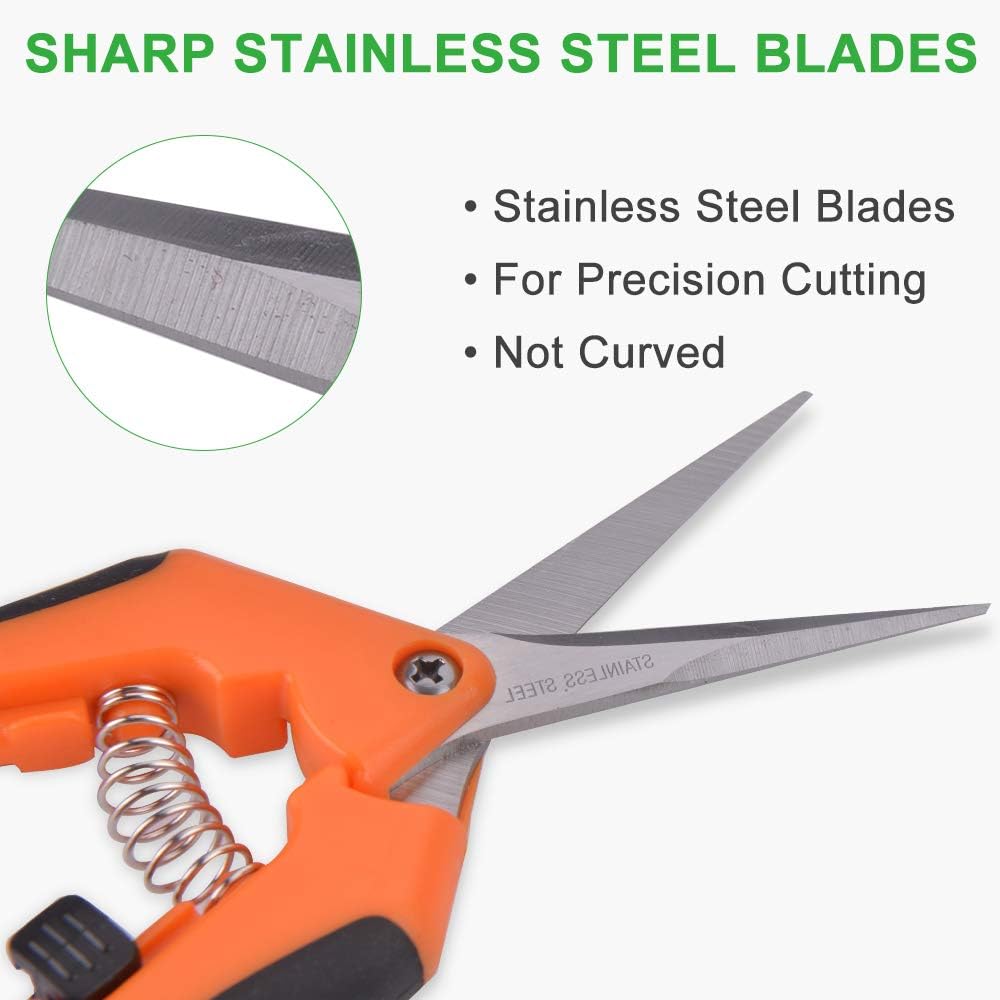 3 Packs Pruning Shears with Curved Precision Blades, 6 Packs Pruning Shears with Straight Blades Gardening Hand