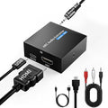 192KHz ARC Audio Extractor, HDMI ARC to Toslink/Optical+3.5mm AUX Output, HDMI to Optical Audio Adapter with 3.5mm