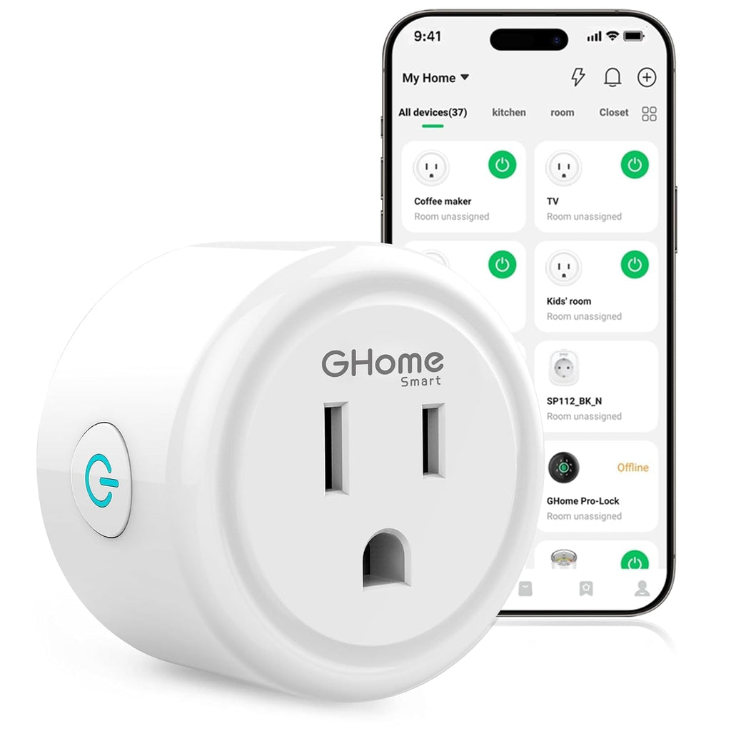 Plug, WiFi Smart Plugs Work with Alexa and Google Home, Smart Outlet Timer with APP Remote Control, 2.4GHz Wi-Fi