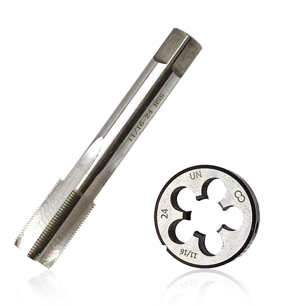 11/16"- 24 Tap and Die set, Right Hand, UNEF, Straight Flute