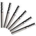 6Pcs 3/16" Carbide Square End Mill 4-Flute TIALN Coated CNC Milling Bits