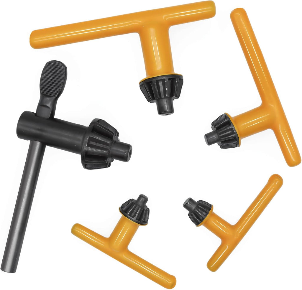 Replacement Drill Chuck Key Wrench Electric Drill Clamping Tool (Chuck Diameter: 3/4" / 5/8" / 1/2" / 3/8" / 1/4") - 5 Sizes