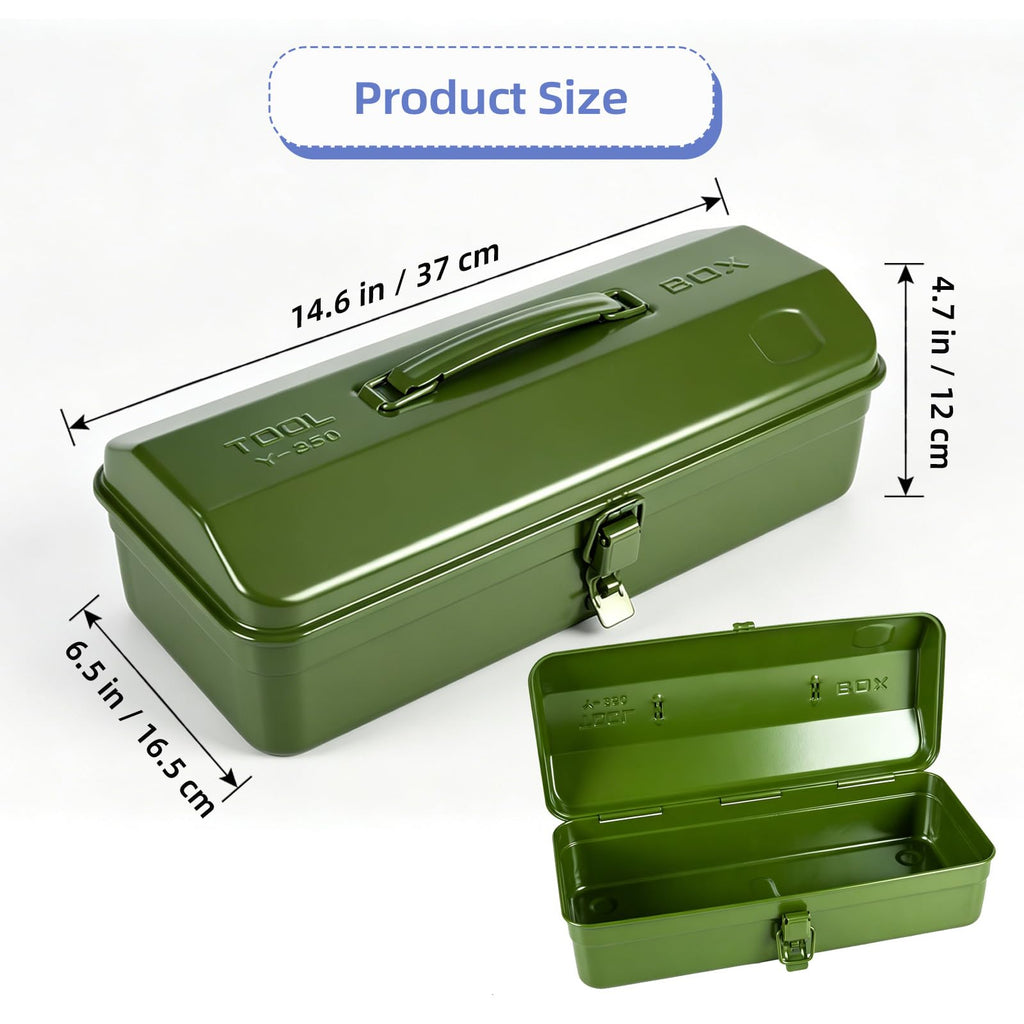 14.6" Portable Steel Tool Box