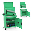 5-Drawer Rolling Tool Chest, Tool Storage Cabinet w/Drawers, Lockable Wheels, Detachable Top & Adjustable Shelf