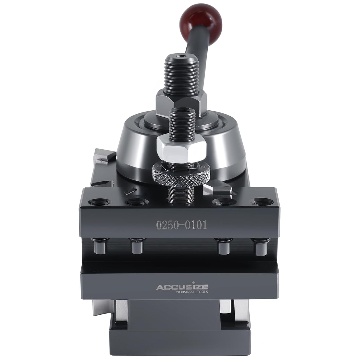 Accusize Industrial Tools - AXA 6 Pc Wedge Type Quick Change Tool Post Set, for Lathe Swing 6-12 Inches, Includes 5 Tool Holders, 0251-0111