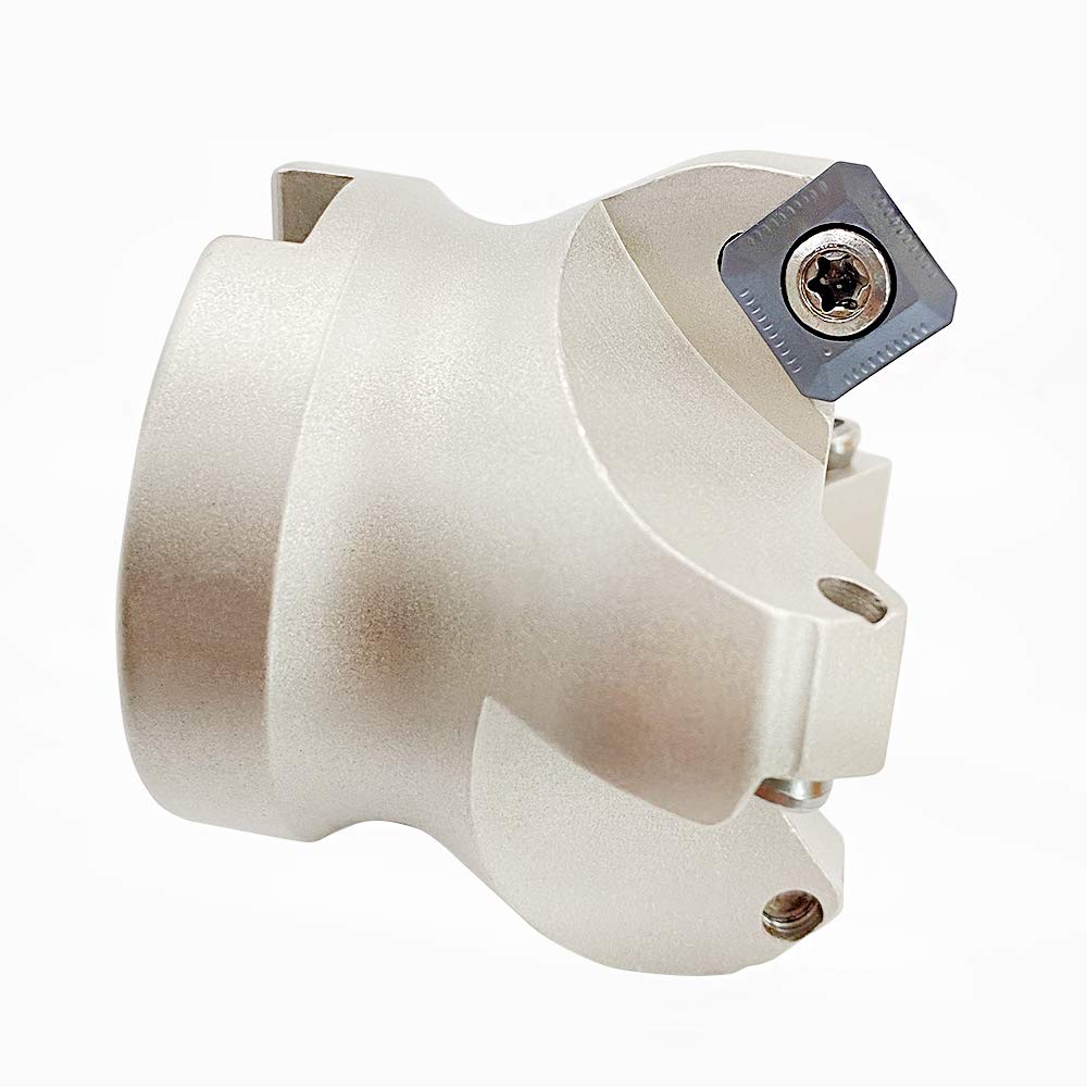 GBJ- KM12 50-22-4T+ SEKT1204AFTN-XM 50mm/1.96" Dia. 45° Face Mill Indexable Face Milling Holder Rough Processing Fly Face Plate Face Mill for SEHT1204 SEKT1204 (KM12 50-22-4T+ SEKT1204AFTN-XM LDA)