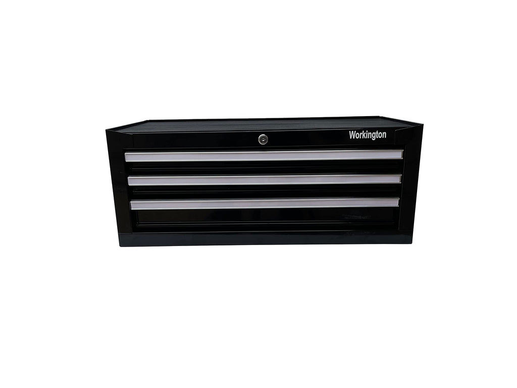 Industrial 3 Drawers Portable Metal Intermediate Box, 26" Middle Tool Chest Cabinet with Ball Bearing Drawer Slides