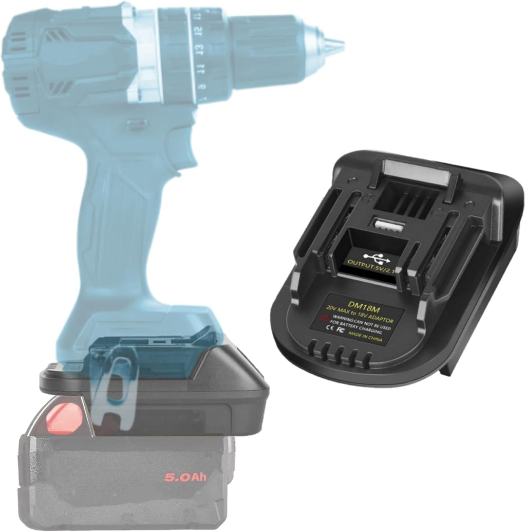Fit for Milwaukee for M18 Battery Adapter Replace for Makita 18V Battery