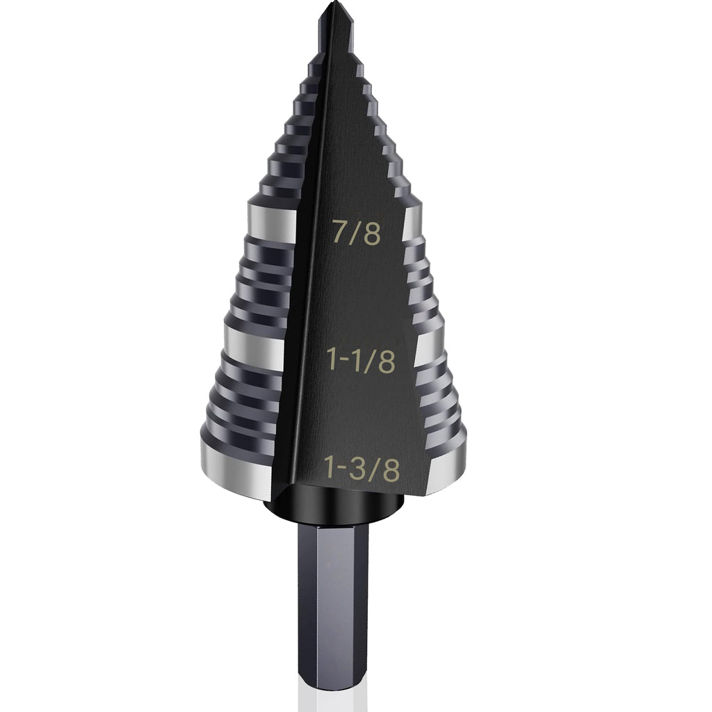 AIMLENTOOL M2 HSS 1/4"-1-3/8" Step Drill Bit