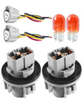 26243-9B91A 2PCS Turn Signal Light Bulb Socket Holder Wire Harness Set