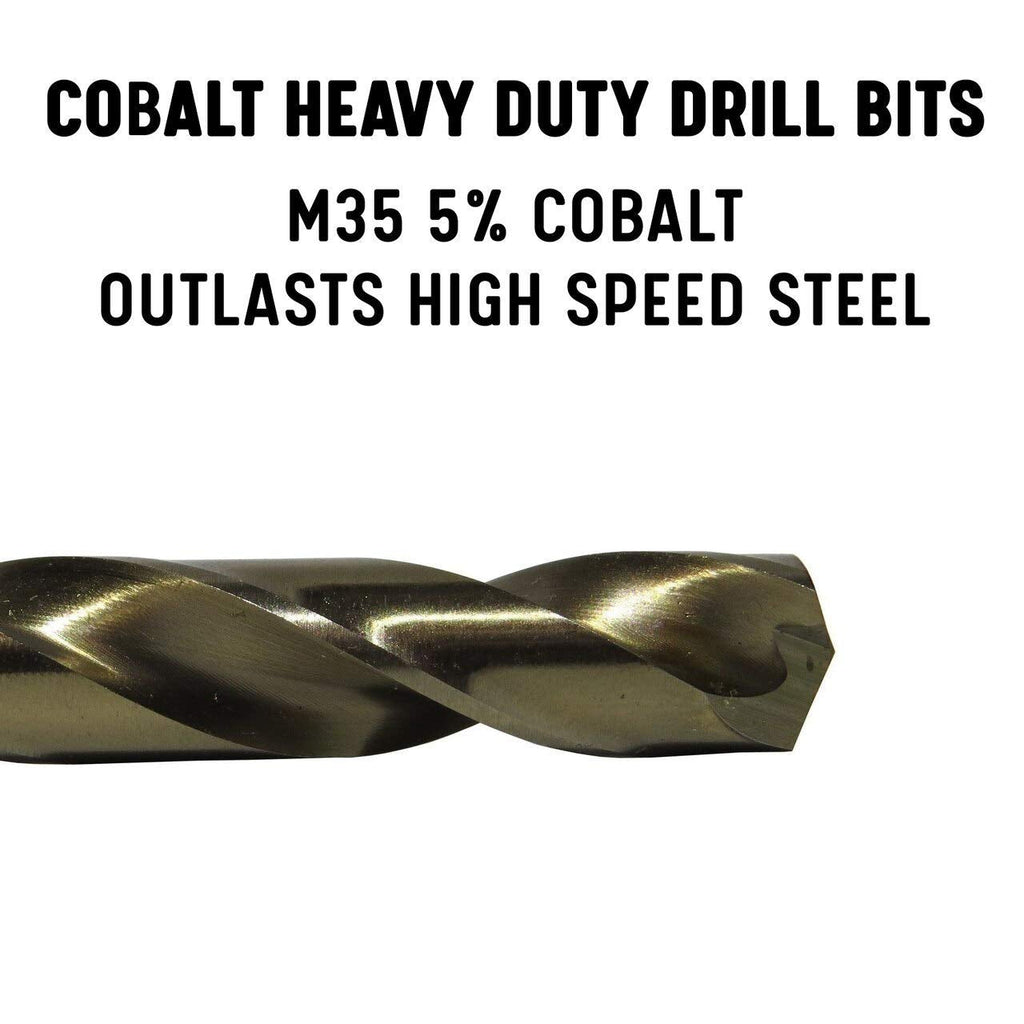 Drill America 1/2" x 12" Cobalt Aircraft Extension Drill Bit (Pack of 6), GLBCO Series