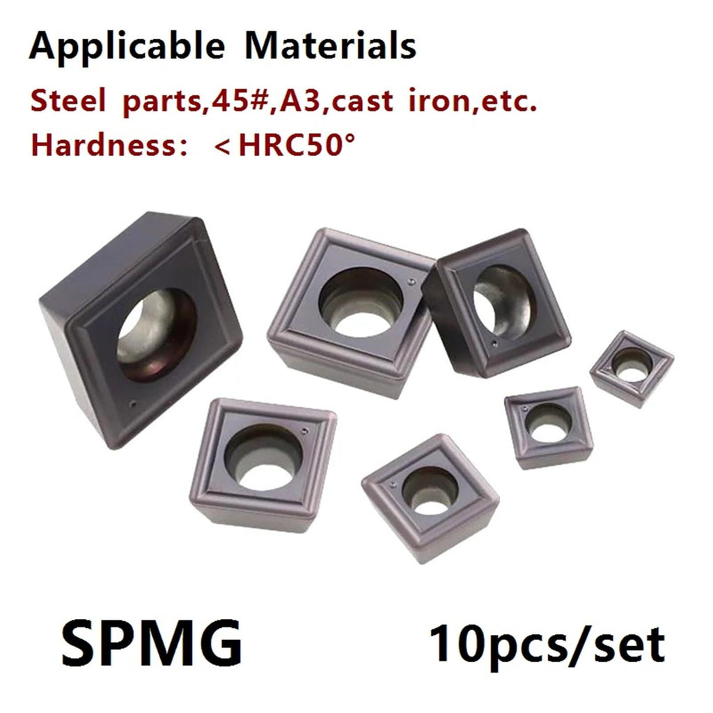 Insert for Steel 10pcs,for Steel Parts, SPMG Carbide Insert
