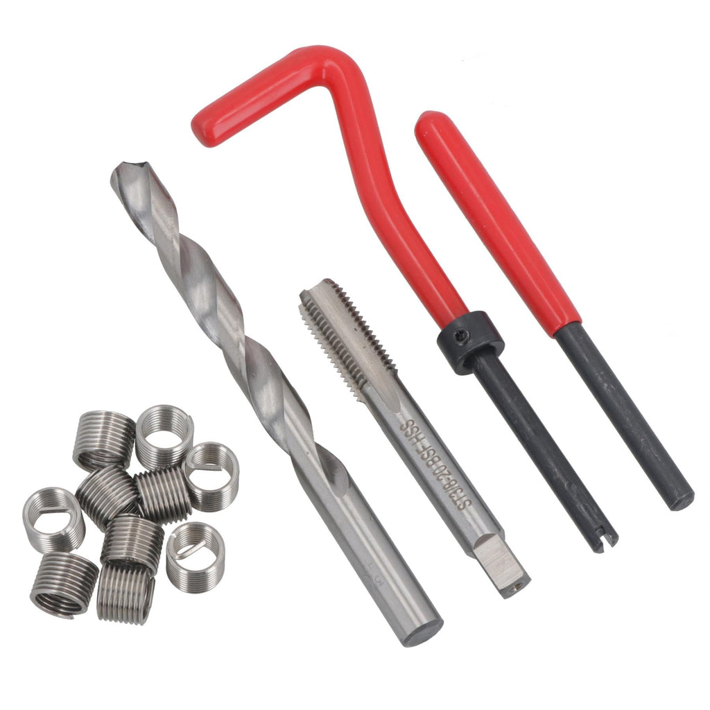 AB Tools 3/8” x 20 BSF Thread Repair Cutter Kit Helicoil Set for Damaged Threads 14pc