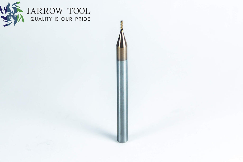 Jarrow Tool Square End Carbide Mill Set (Pack of 5) - 1/16 End Mill for Alloy Steels/Hardened Metals – 4 Flute TiAlN Coated Square Nose Milling Set for CNC Machine Milling Tools
