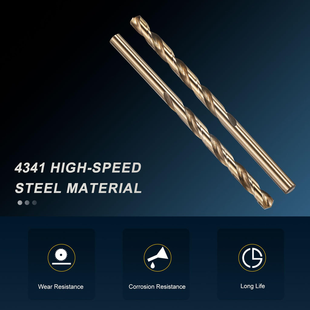 PATIKIL Micro #6 Drill Bit 4341 High-Speed Steel for Thin Metal 10 Pack