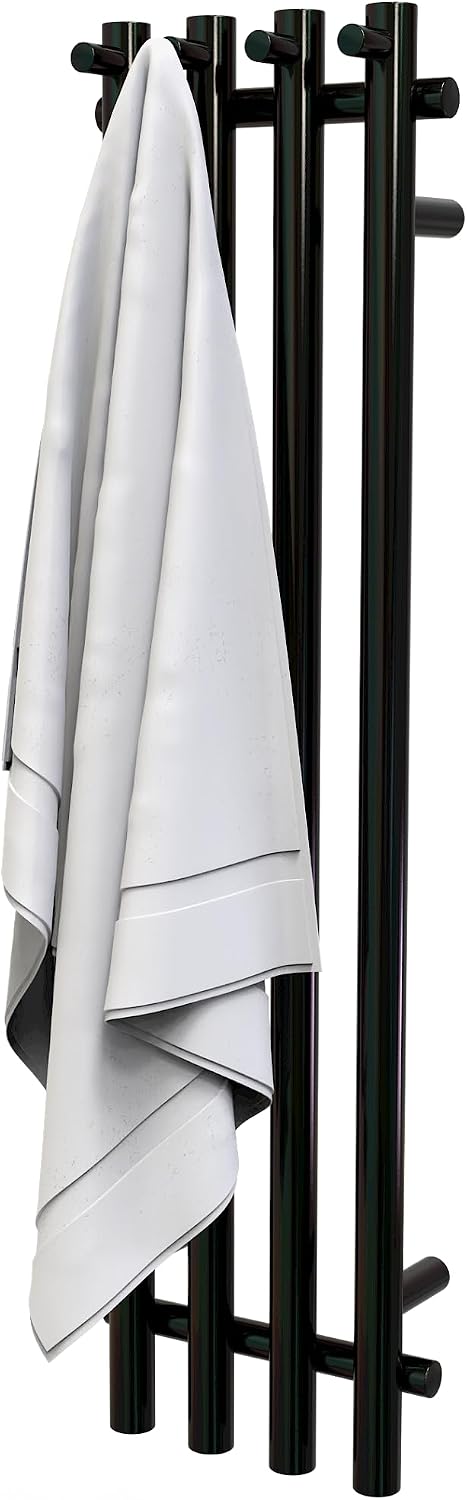 Heated Towel Rack, Towel Warmer with Timer, Wall Mounted hot Towel Warmer Rack for Bathroom, Hardwired or Plug-in