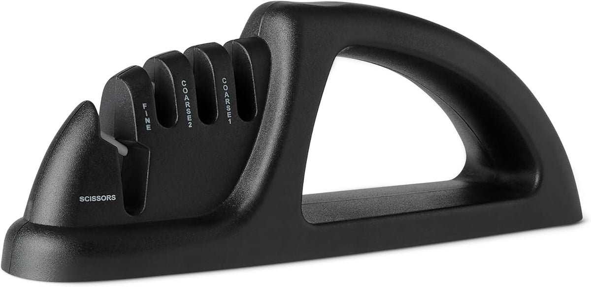 4-in-1 Knife Sharpener with Non-Slip Base, Includes Safety Glove