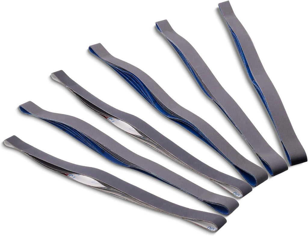 1 x 42 Inch Silicon Carbide Sanding Belts for Knife Sharpening, 15 Pack