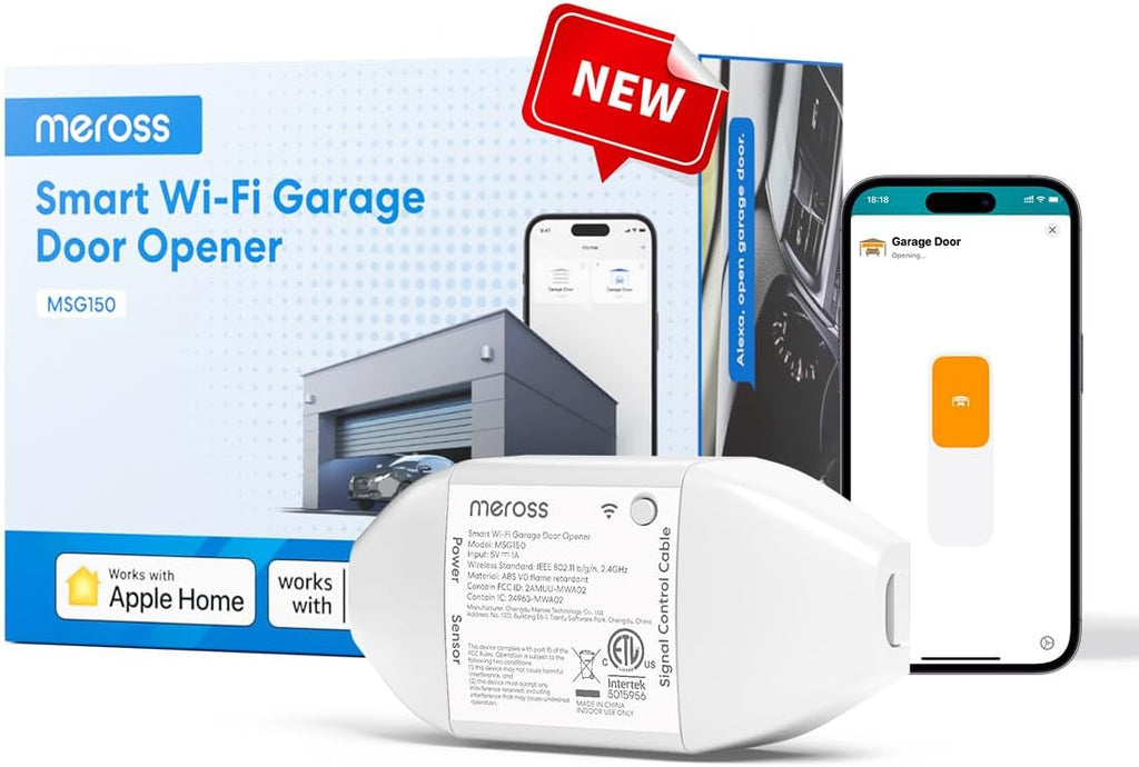 Smart Garage Door Opener Remote, Apple HomeKit Support, MSG150HK | Work with Google, Alexa, SmartThings and CarPlay