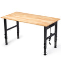 48" Adjustable Workbench, Work Table with Foot Pads & Power Outlet