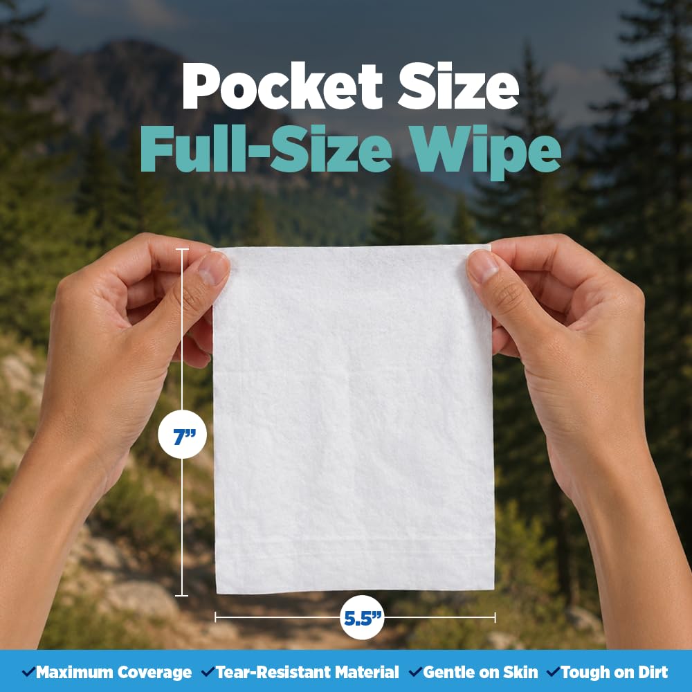 144 Count Mini Wipes Wet Wipes Travel Size with 99.5% Water - 24 Pack