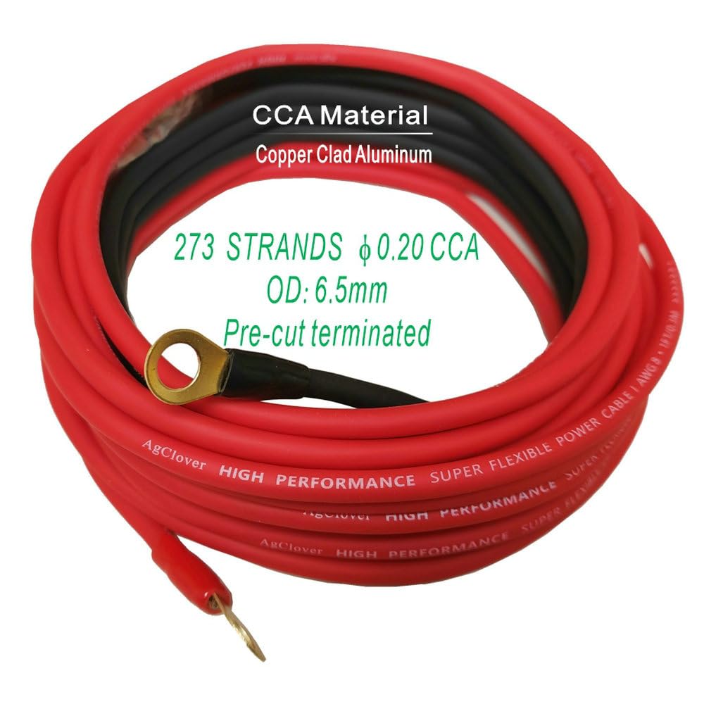 8 Gauge CCA Amplifier Wiring Kit 800W Power Handling Complete Amp Installation Kit for High-Performance Car Audio