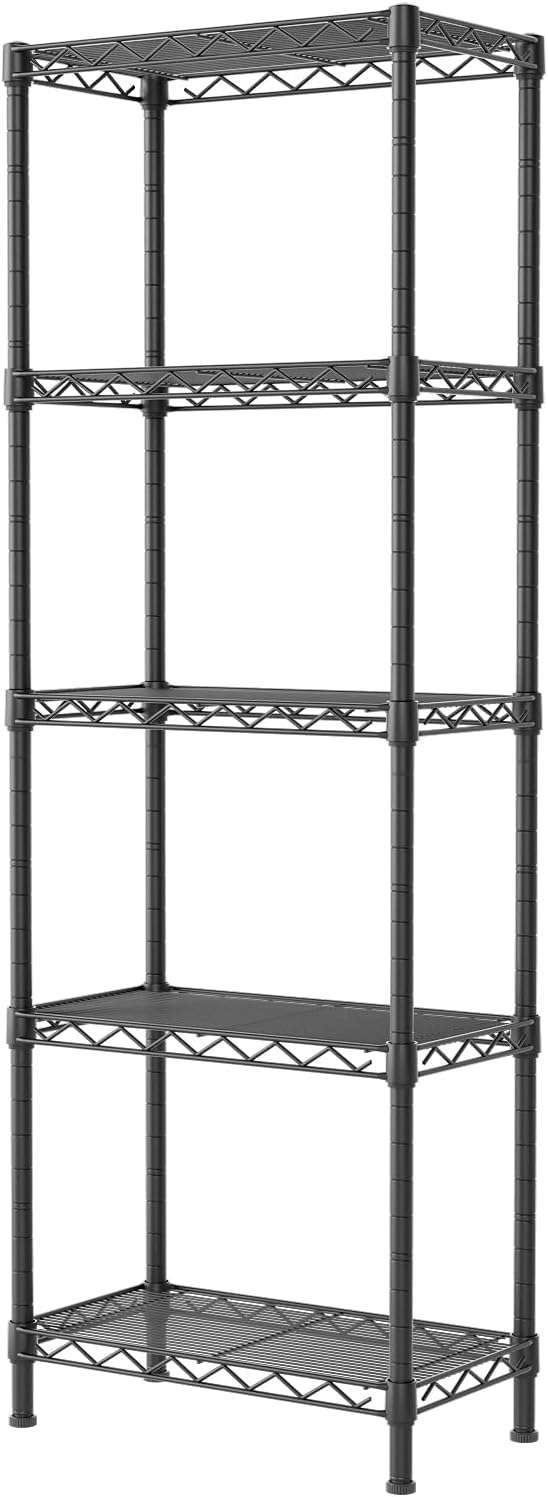 Metal Shelves Wire Shelving：Storage Rack Standing Units Shelf for Kitchen Laundry Bathroom Closet Organizers Pantry
