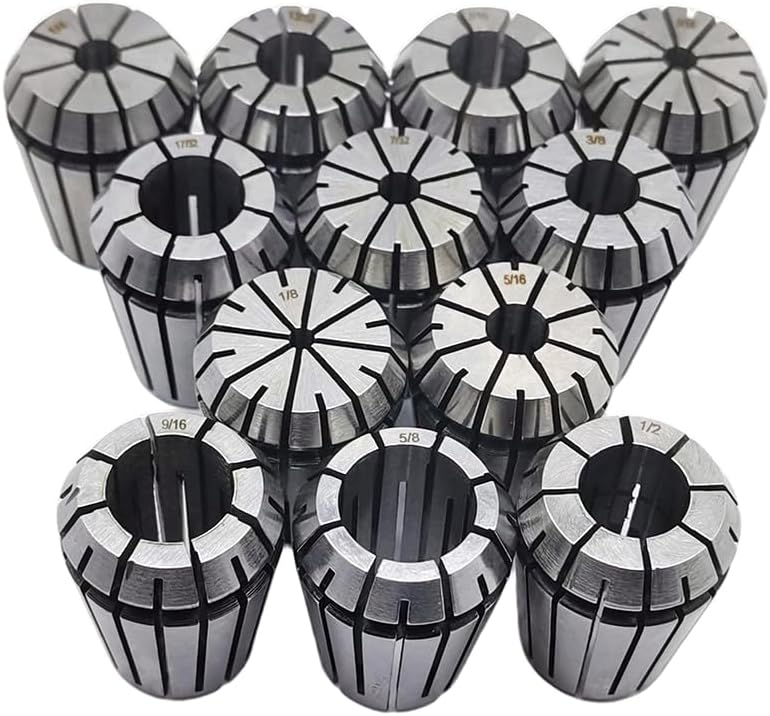 12Pcs ER25 Collet Chuck Spring Collet Set CNC Engraving Milling Lathe Chuck Tool Fit for CNC Engraving Machine and Milling Lathe Tool