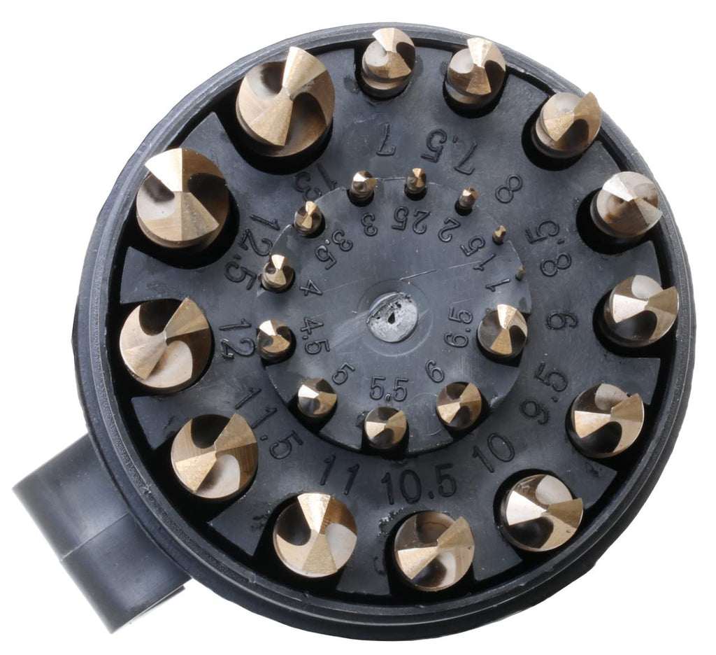 Drill America 25 Piece Metric Cobalt Drill Bit Set in Round Case, Heavy Duty, Gold Oxide Finish for Drilling Metal, Wood, Plastic, Sizes 1mm to 13mm by 0.5mm, DWDCO Series ZMD/A4025-CO-PC
