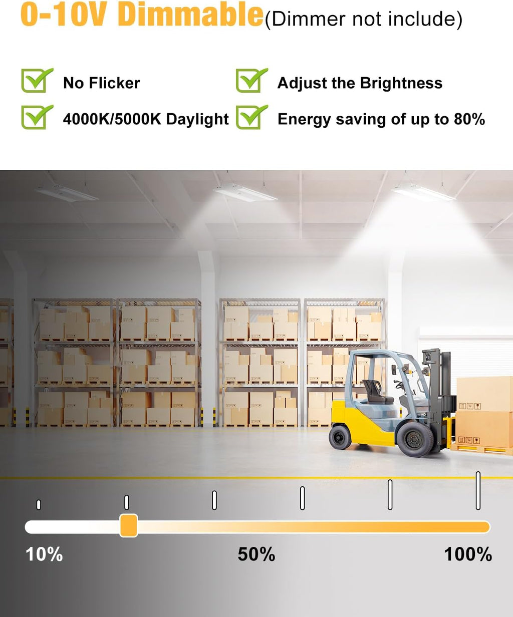 LED Linear High Bay Light 300W/240W/180W/120W&4000K/5000K Adjustable