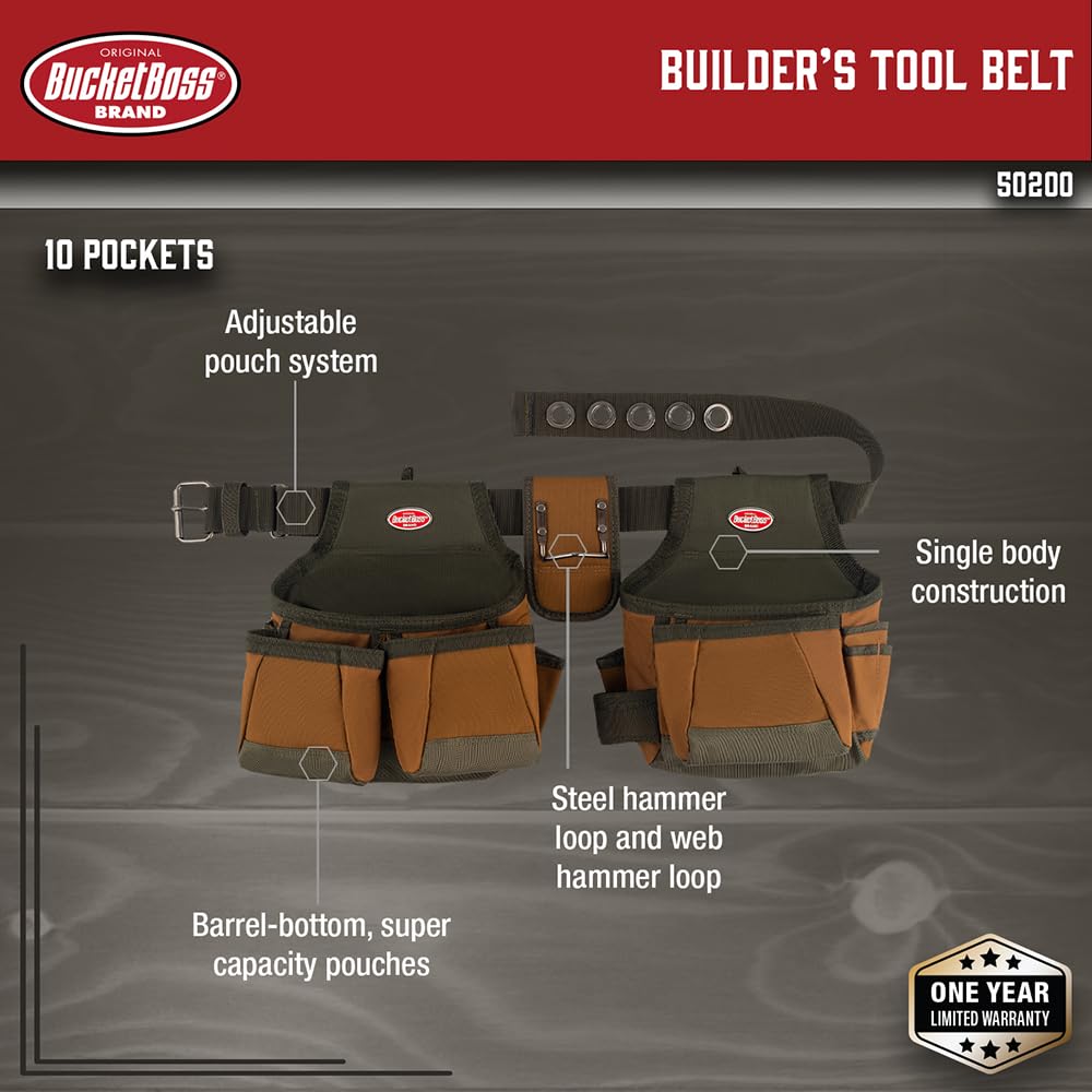 50200 Two Bag Tool Belt in Brown