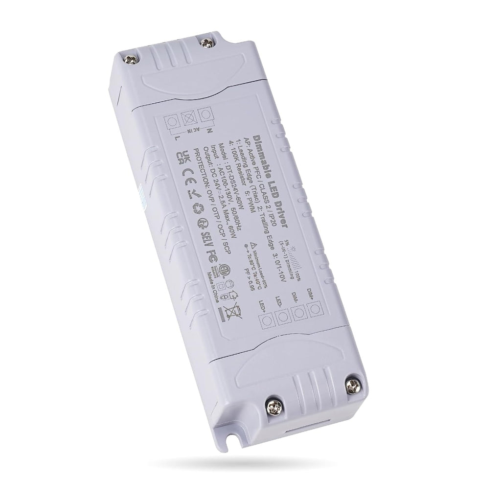 24V 60W Dimmable LED Driver, Constant Voltage Transformer for LED Light