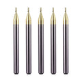 NZ 3 Flute 1/32" Solid Carbide Square End Mill ZrN Coated, 5Pcs