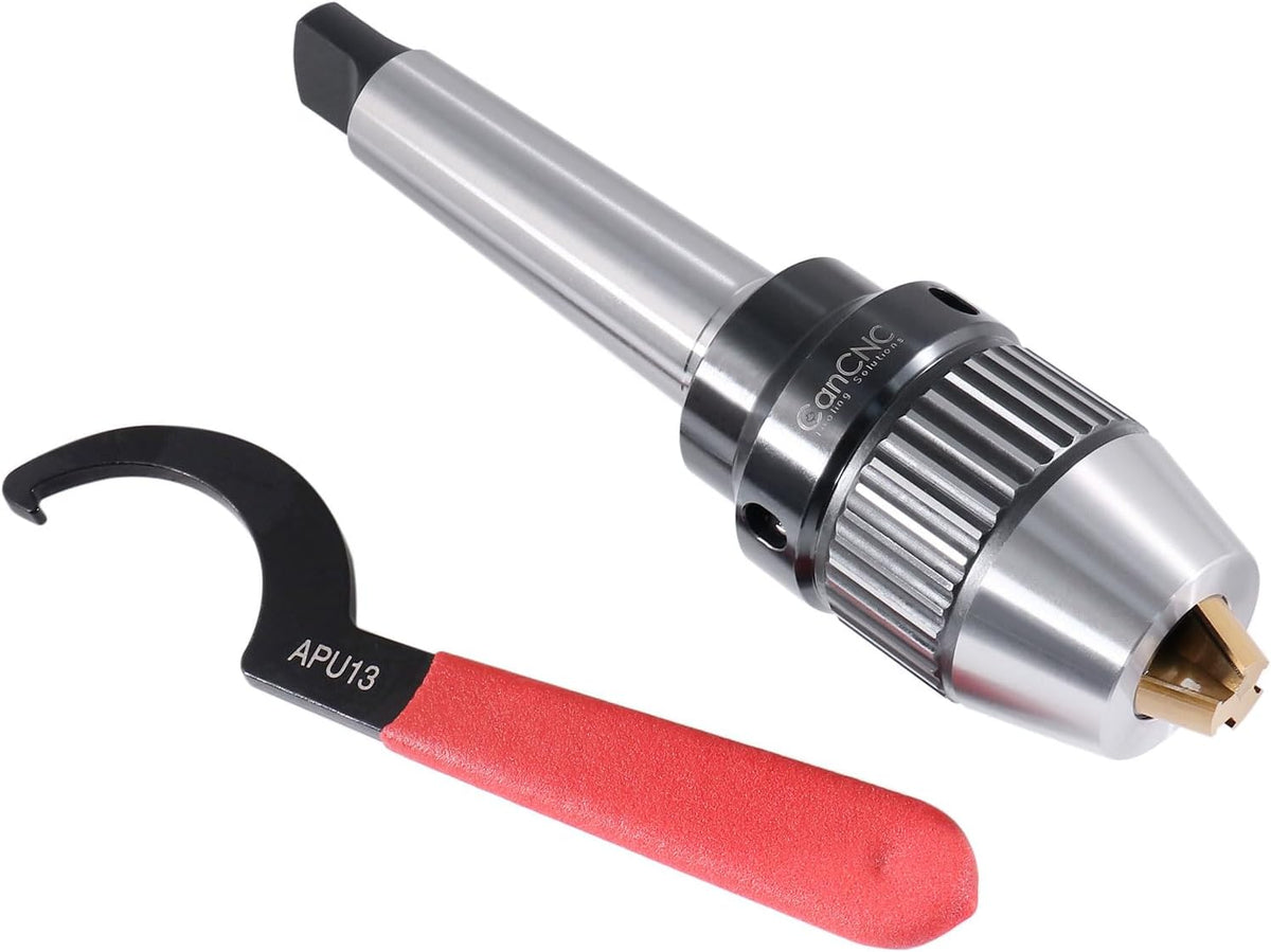 CanCNC MT3 Keyless Drill Chuck, 1/16-1/2in, Integrated Shank, 0537-1203