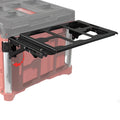 Folding Side Storage Mount Compatible with Milwaukee PACKOUT Tool Box System, Foldable Side Organizer Holder for Compact Tool Boxes, Organizers, Backpacks & Tool Pouches,Aluminum