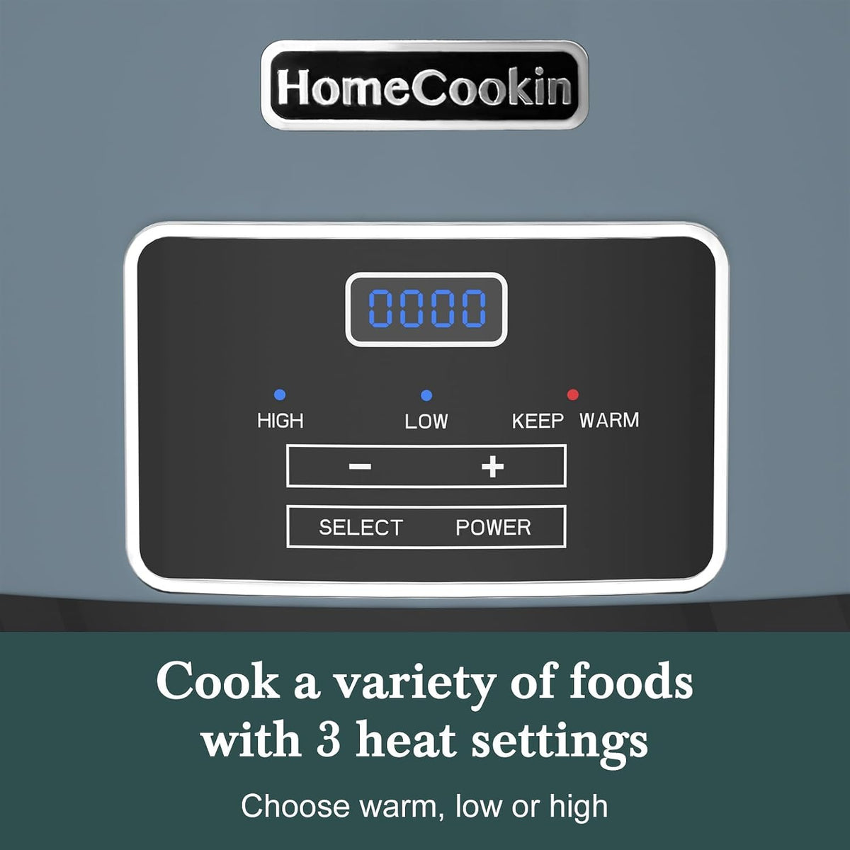 8-Quart Programmable Slow Cooker with Timer Keep Warm - Small Kitchen Appliance for Family Dinners - Serves 6+ People