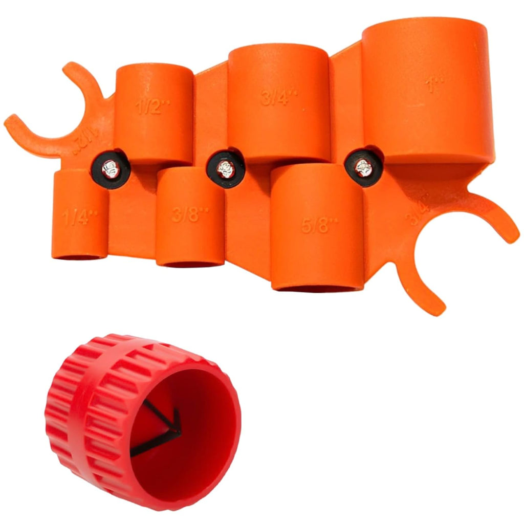 1/4 Inch to 1 Depth Gauge and Pipe Deburring Tool Kit 2 Pack Inner-Outer Reamer Pipe Tubing Chamfer Tool Copper