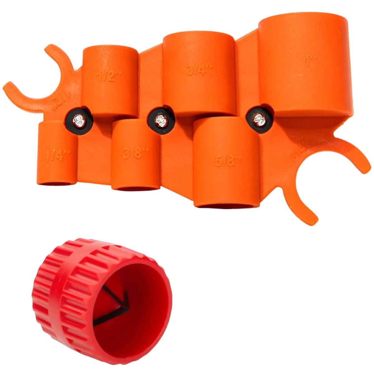 1/4 Inch to 1 Depth Gauge and Pipe Deburring Tool Kit 2 Pack Inner-Outer Reamer Pipe Tubing Chamfer Tool Copper