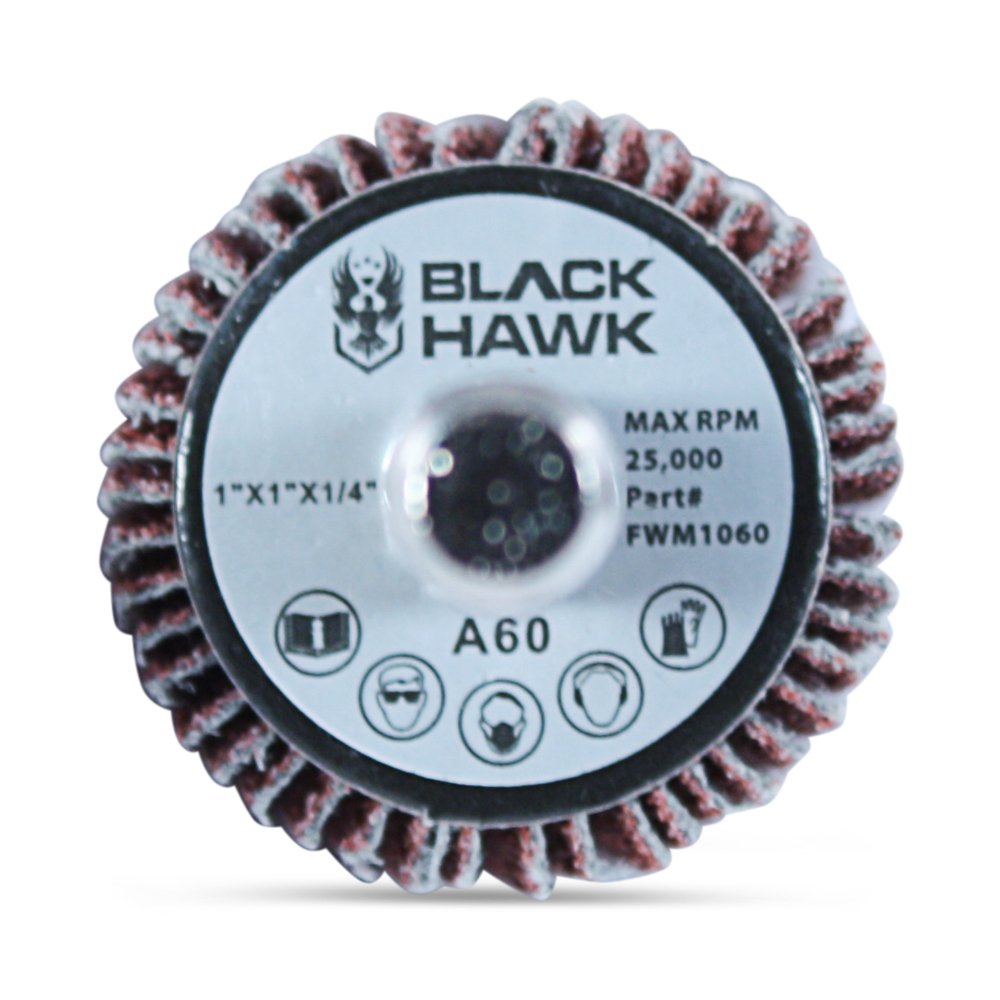 BHA 1 x 1 x 1/4 Aluminum Oxide Mounted Flap Wheel - 80 Grit - 5 Pack