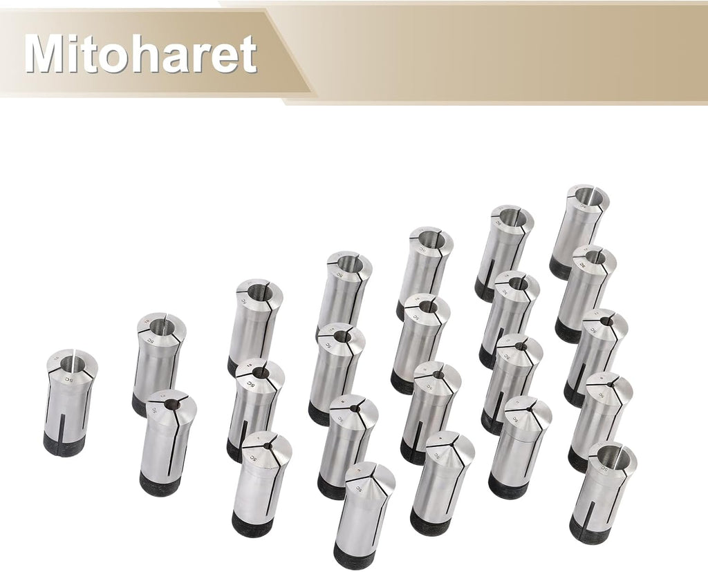 5C Metric Collet Set 23 Piece 3mm to 25mm x 1mm 0.0005" Accuracy for CNC Milling Machine
